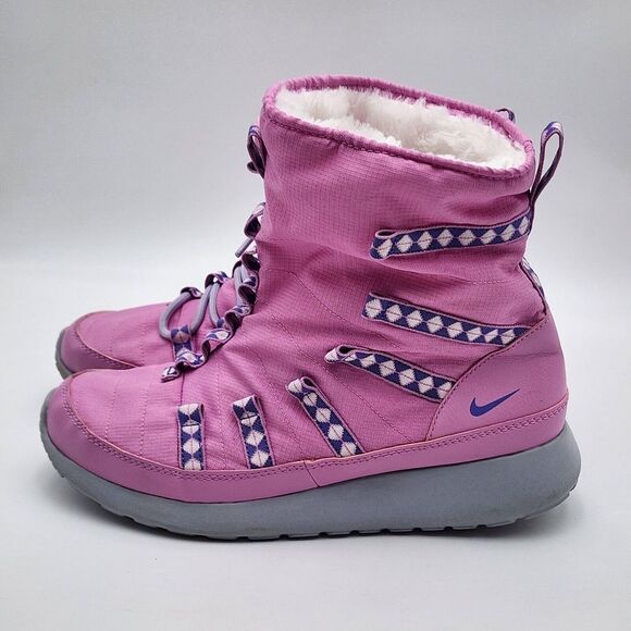 Nike Girl's Roshe One Hi Boots Sneakerboots 654492-500 Size‎ 6.5Y Lilac Purple - Picture 5 of 10